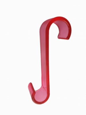 Пластиковый S-образный крючок Primanova для ванной (прозрачно-розовый) M-B26-22