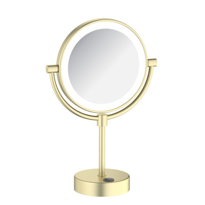 Зеркало настенное с подсветкой двухстороннее Timo Saona 13276/17 (золото матовое)