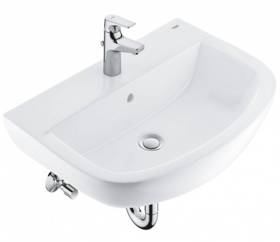 Набор для ванной GROHE Bau Ceramic: раковина, смеситель StartFlow и сифон (39472000)