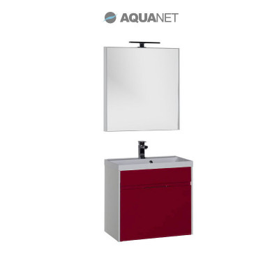 Aquanet Латина 70 00181081 комплект мебели ( 1 ящик), белый/фасад бордо