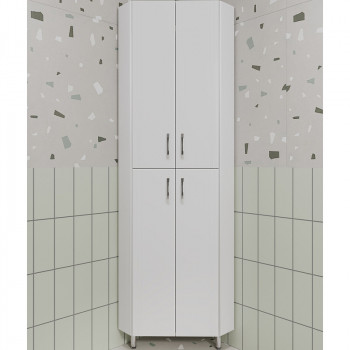 Шкаф-пенал в ванную Style Line Веер 65 ЛС-00002327 угловой белый глянцевый