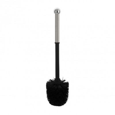 Щётка с ручкой для ершей, универсальная, хромированная нержавеющая сталь + черный пластик САНАКС (24071)