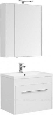 Комплект мебели для ванной Aquanet Августа 75 белый ручка хром (00287683)
