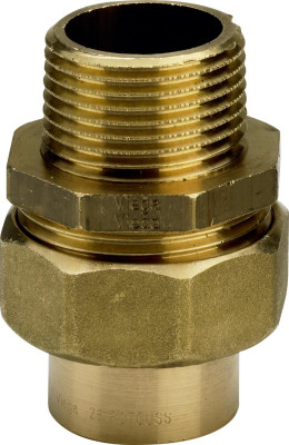 Соединение разъемное Viega с накидной гайкой и ниппелем под пайку 54 мм х R 2, из бронзы (119980)