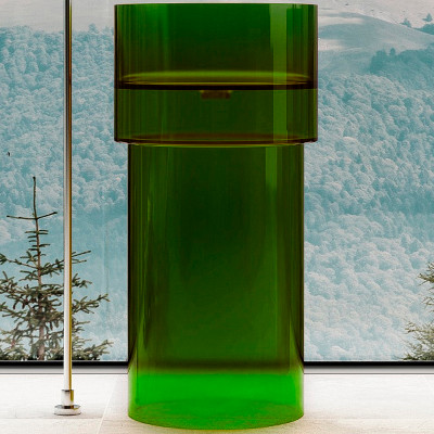 Раковина Abber Kristall 45 AT2701Emerald-H зеленая круглая