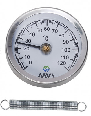 Термометр аксиальный MVI, 0°C-120°C, D63 мм, накладной ATS.63120.52