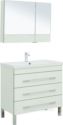 Комплект мебели для ванной Aquanet Верона 90 белый напольный 3 ящика (00287660)